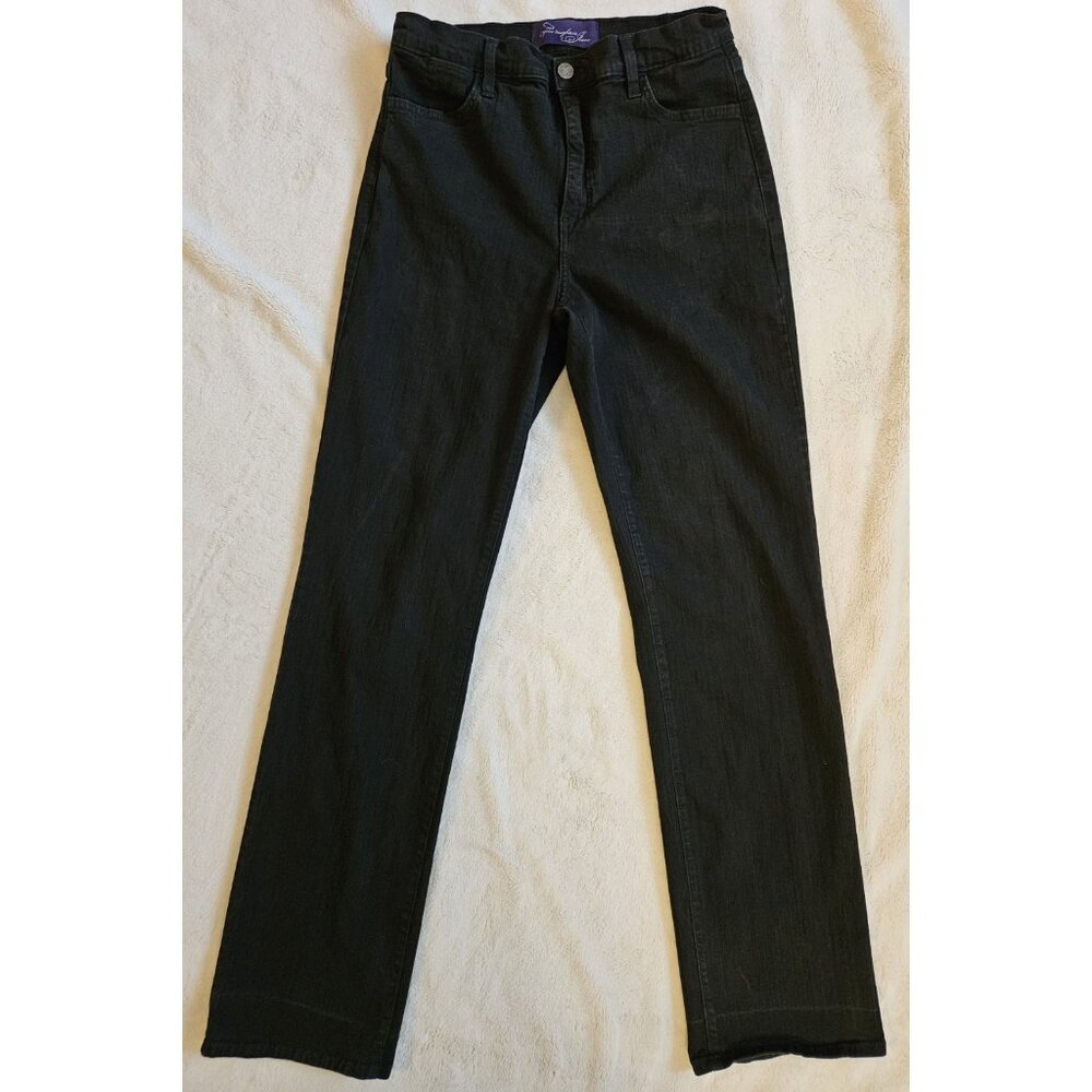 NYDJ Not Your Daughters Jeans Womens 6 Black Straight Denim 28 x 31